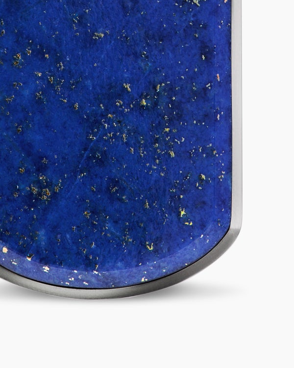 Médaille Chevron en argent sterling avec lapis-lazuli, 27 mm