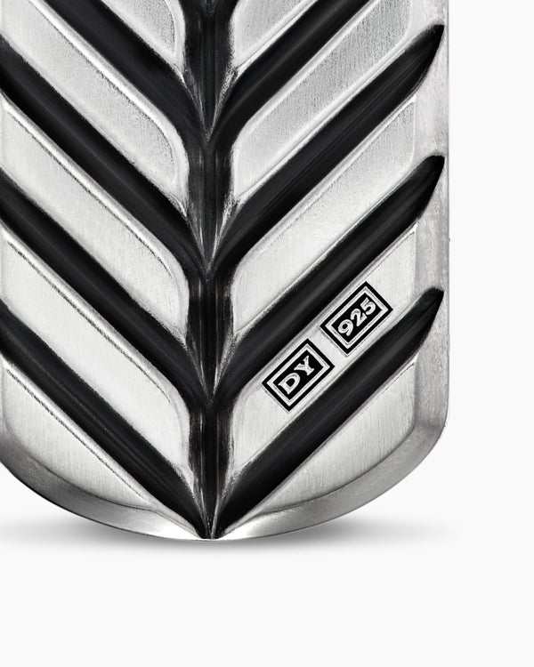 Médaille Chevron en argent sterling avec lapis-lazuli, 27 mm