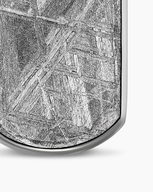 Médaille Chevron en argent massif avec Meteorite, 27 mm homme