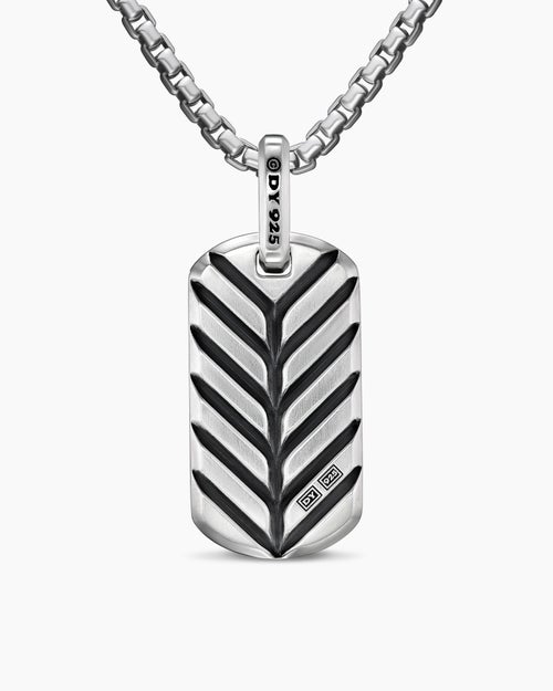 Médaille Chevron en argent massif avec malachite, 27 mm homme
