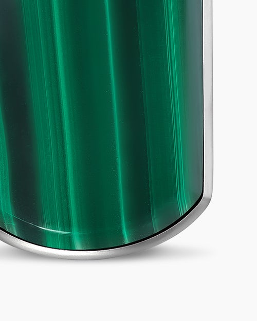 Médaille Chevron en argent massif avec malachite, 27 mm homme
