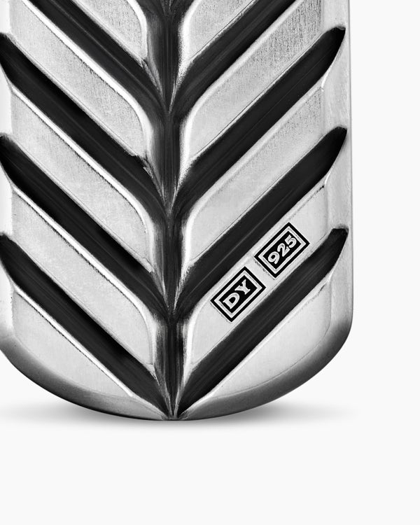 Médaille Chevron en argent sterling avec œil-de-tigre, 27 mm