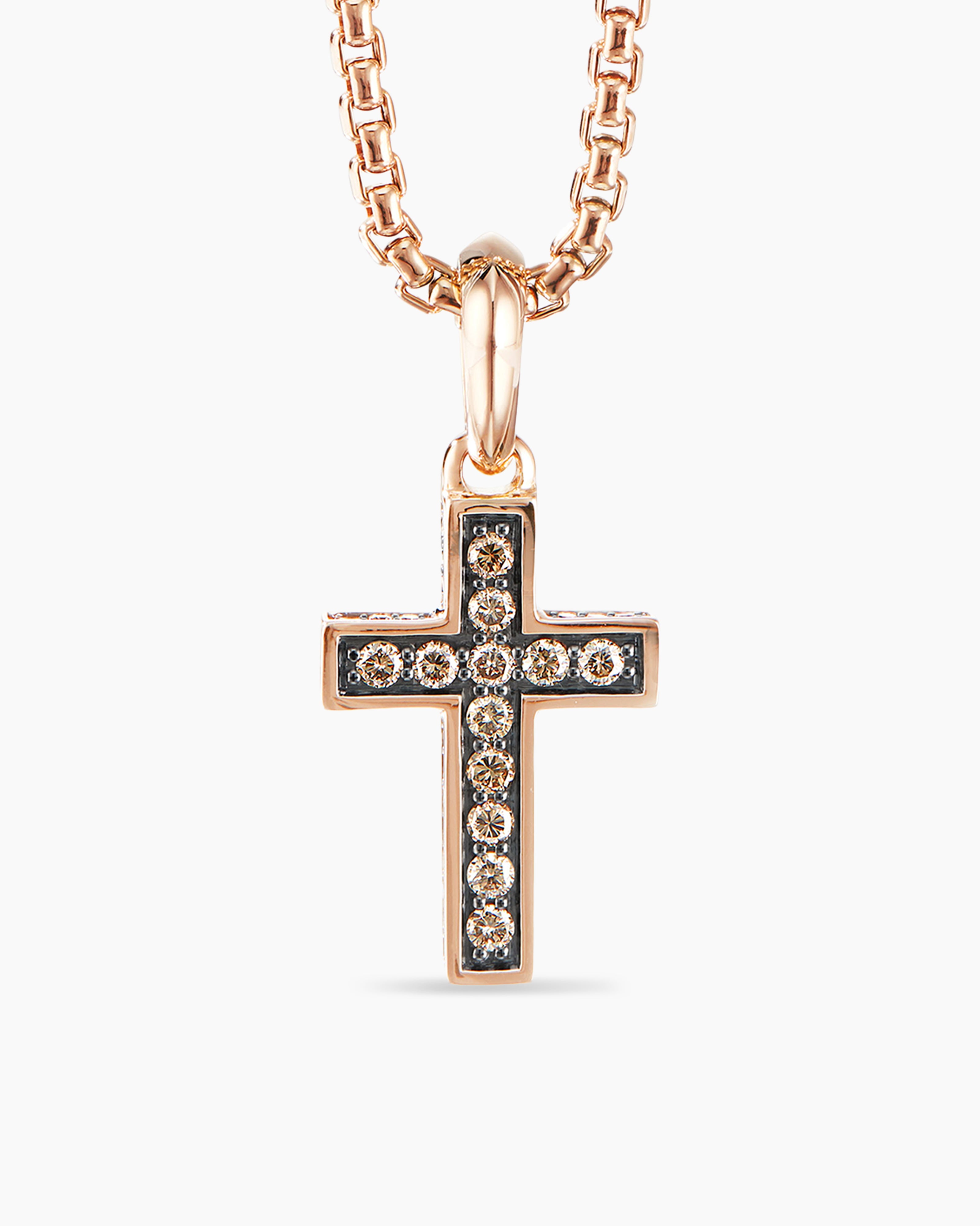 Men's Cross Pendant Necklace Silver Curb Chain Religious Jewelry | JFM – J  F M
