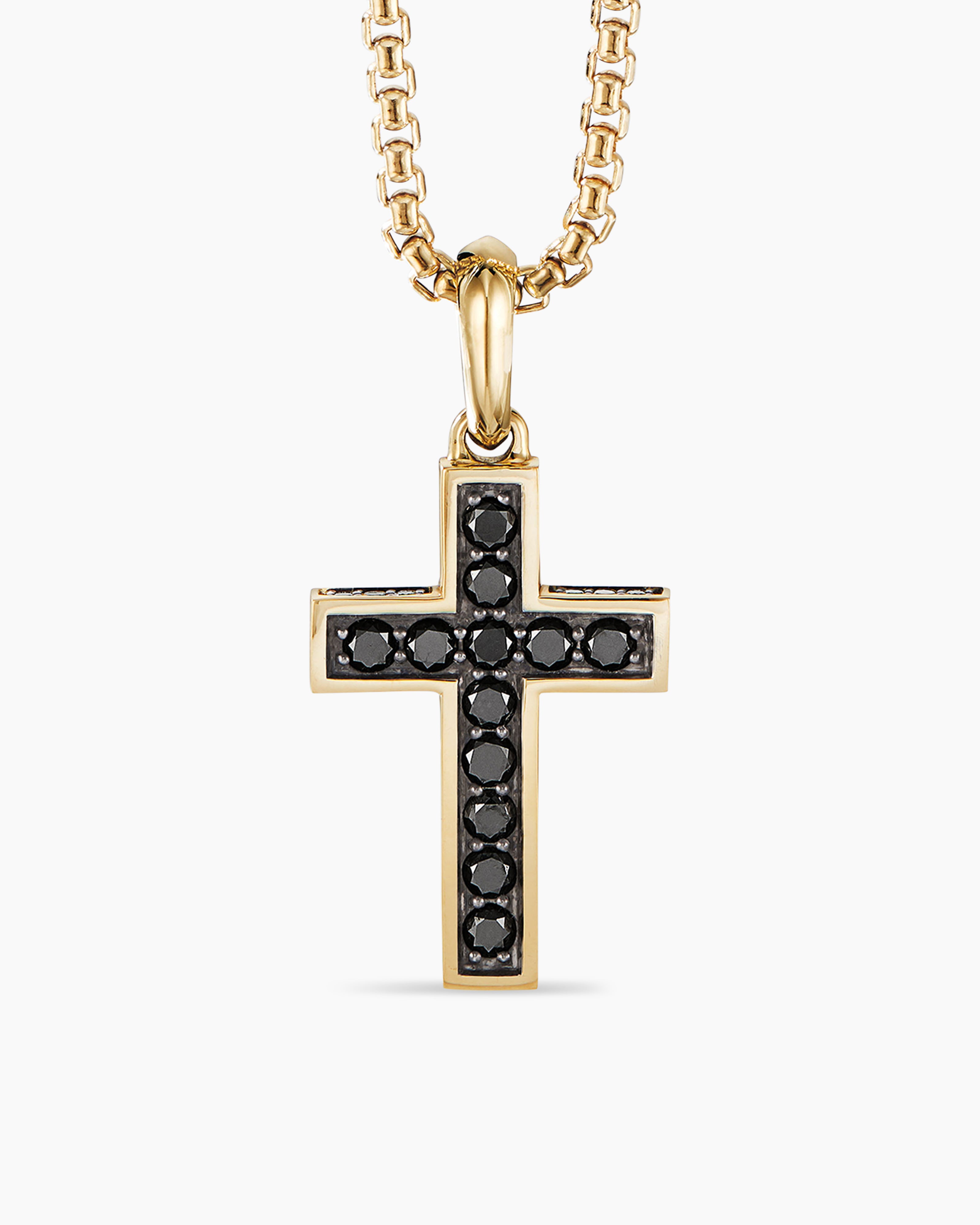 Amazon.com: MAX + STONE Reversible White & Black Diamond Cross Necklace |  Sterling Silver Diamond Necklace with Adjustable 18” or 20” Chain | Real Diamond  Cross Pendant Necklace | Silver Cross Necklace : Clothing, Shoes & Jewelry