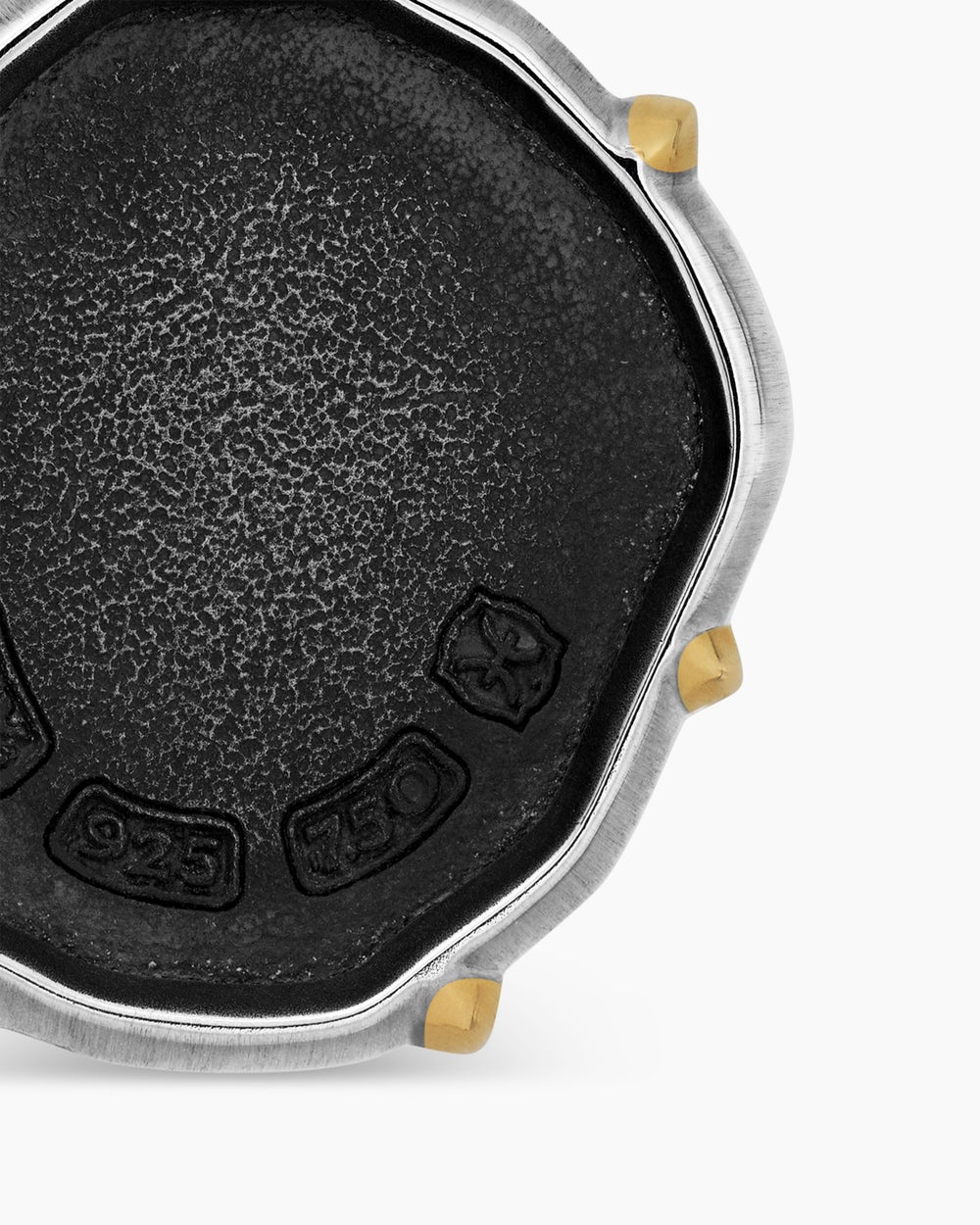Amulette Poisson en argent massif avec or jaune 18 carats, 23 mm homme