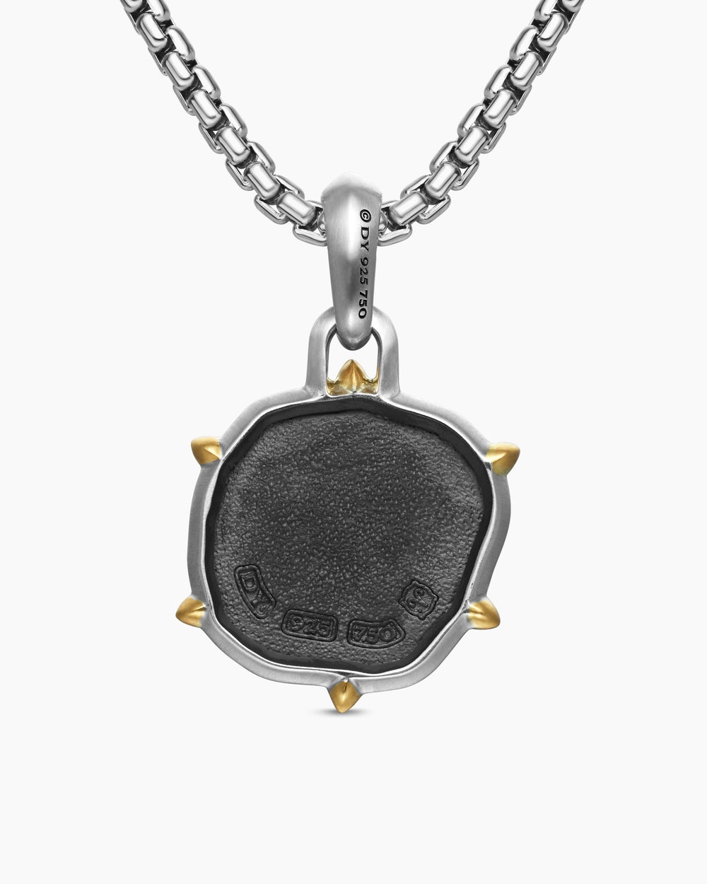 Amulette Bélier en argent massif avec or jaune 18 carats, 23 mm homme