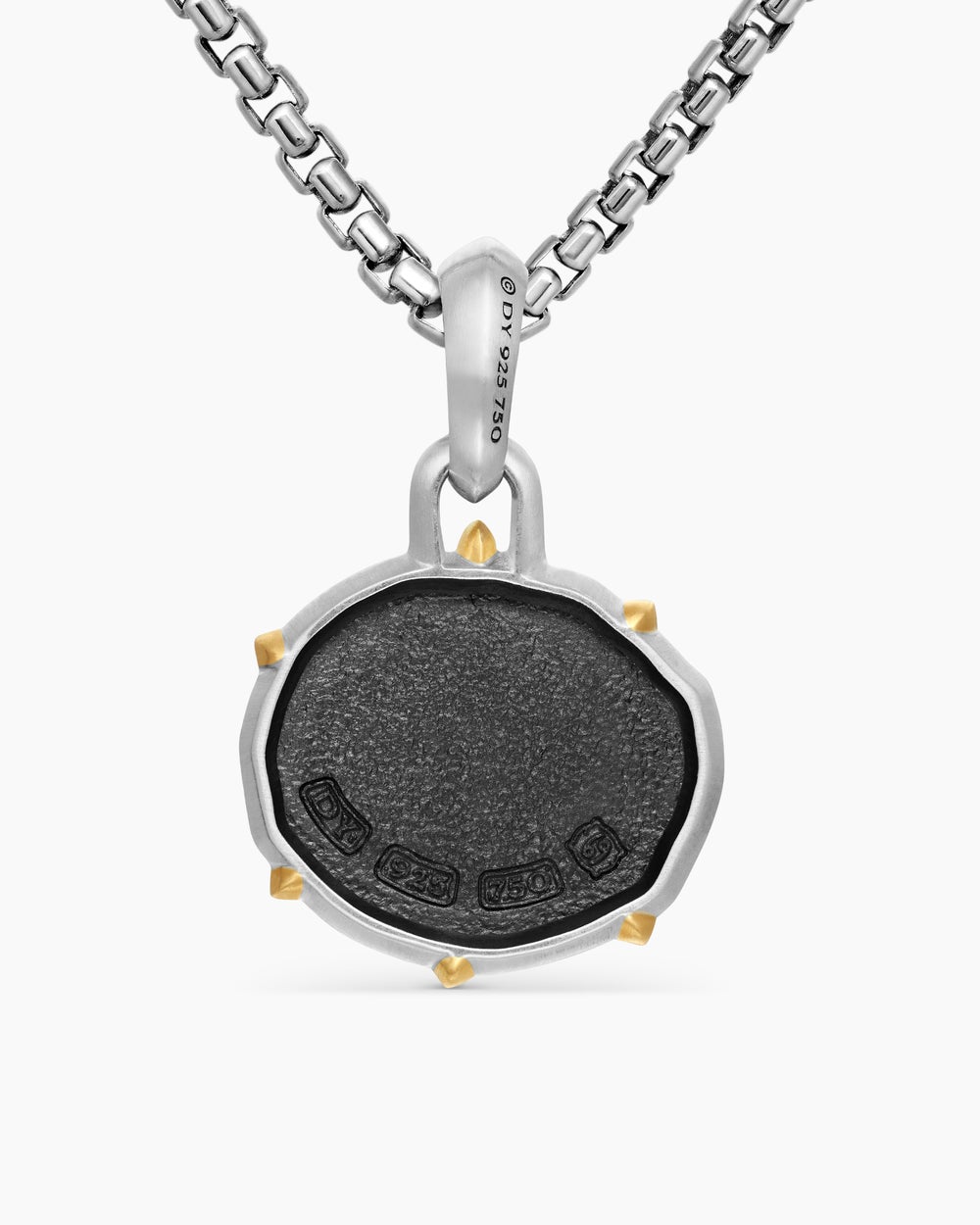 Amulette Cancer en argent massif avec or jaune 18 carats, 23 mm homme