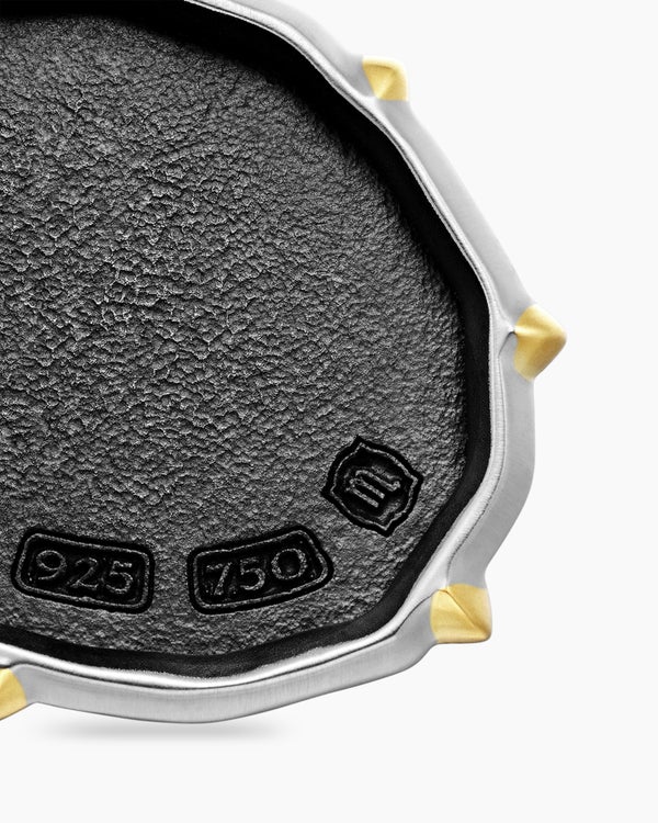 Amulette Scorpion en argent sterling avec or jaune 18 carats, 33 mm