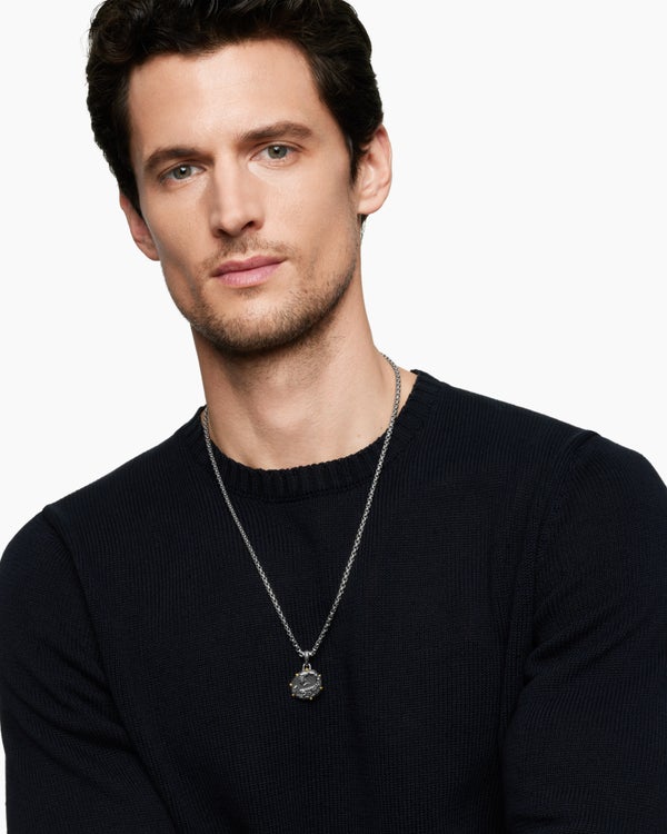 Amulette Scorpion en argent sterling avec or jaune 18 carats, 33 mm