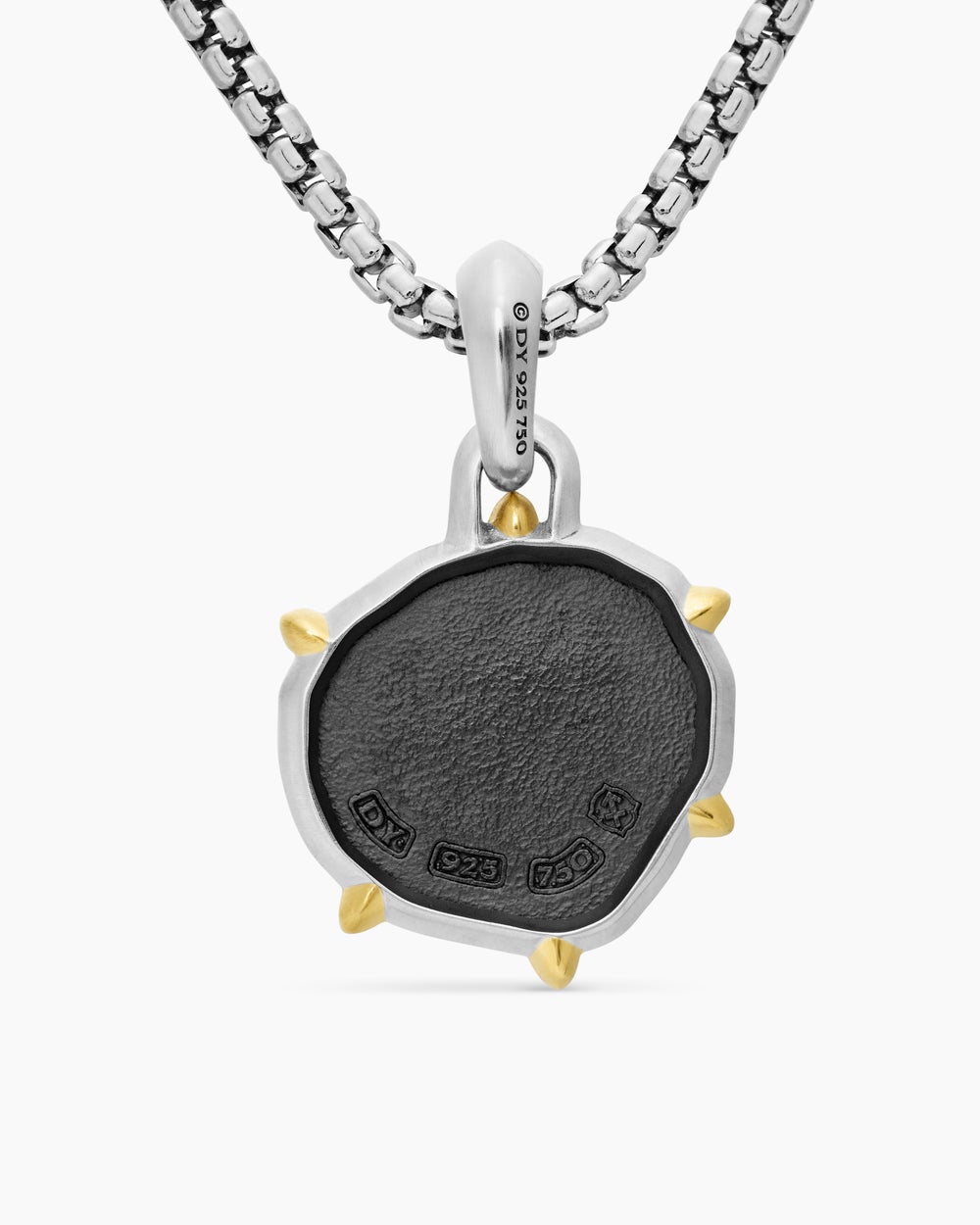 Amulette Sagittaire en argent massif avec or jaune 18 carats, 23 mm homme