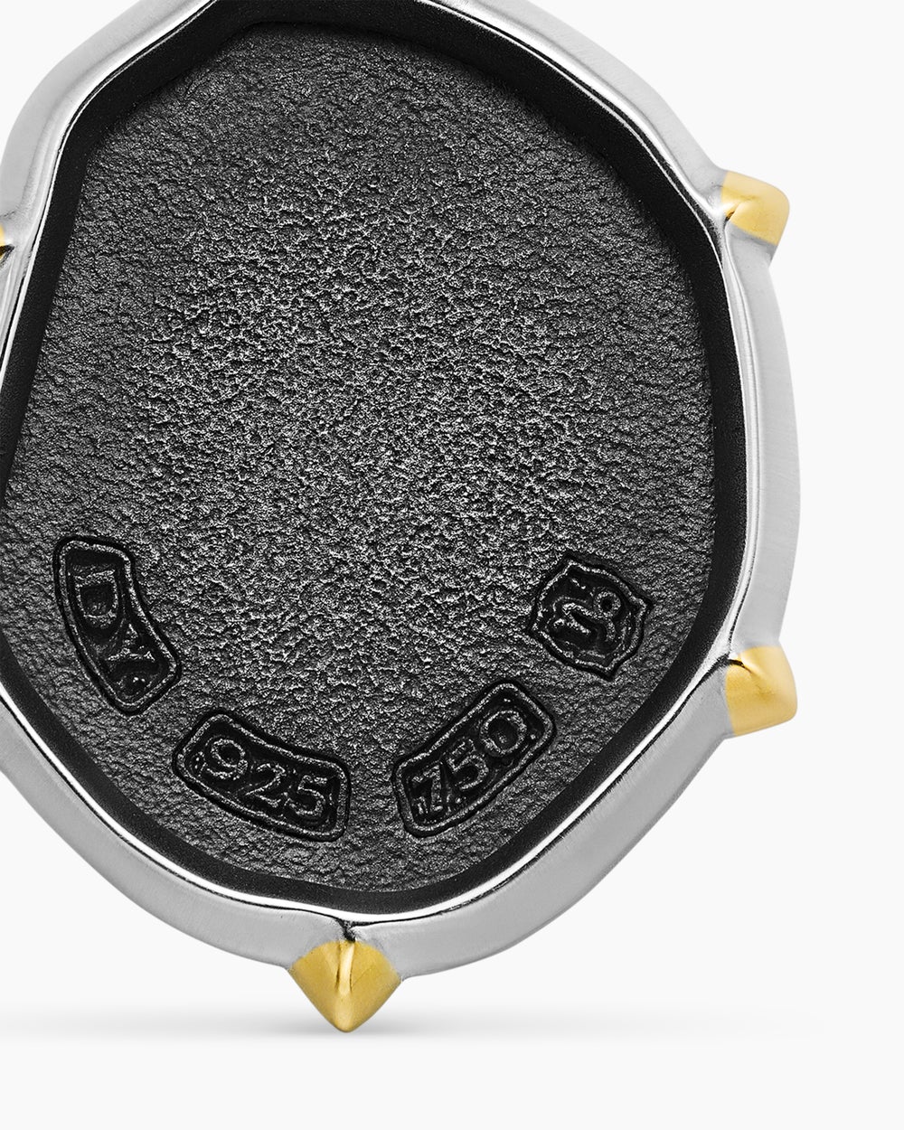 Amulette Capricorne en argent massif avec or jaune 18 carats, 23 mm homme