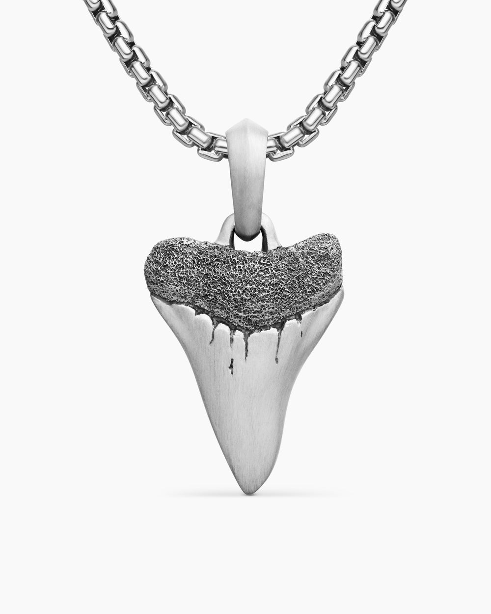 Amulette en forme de dent de requin en argent sterling, 25,8 mm hommes