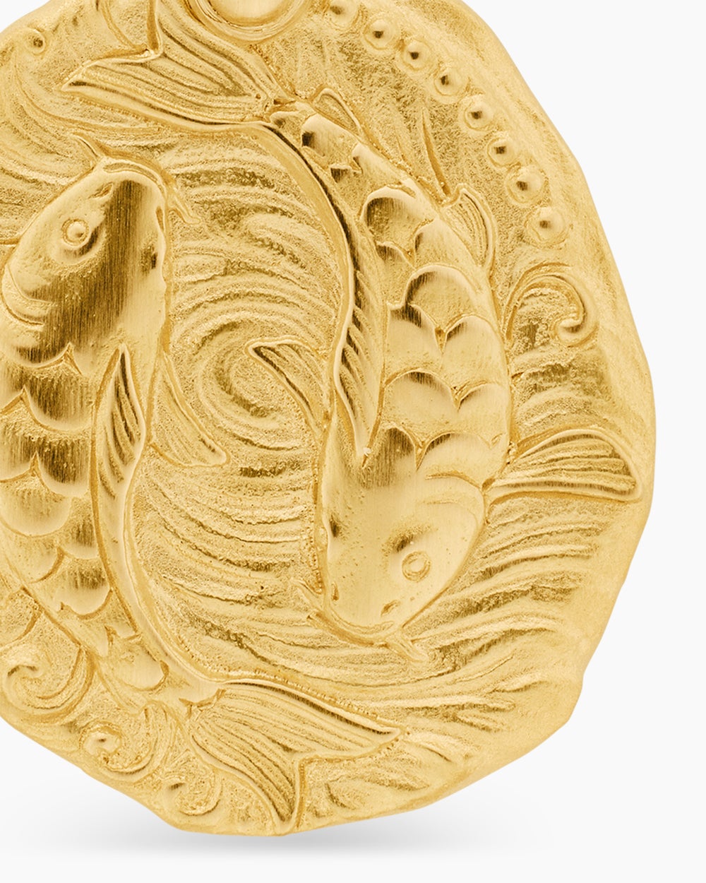 Amulette Poisson en or jaune 18 carats, 27 mm hommes
