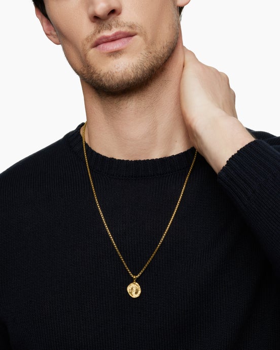 Pisces Amulet in 18K Yellow Gold, 17mm