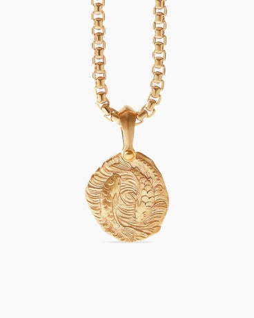 Pisces Amulet in 18K Yellow Gold, 27mm