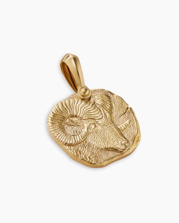 Aries Amulet in 18K Yellow Gold, 27mm