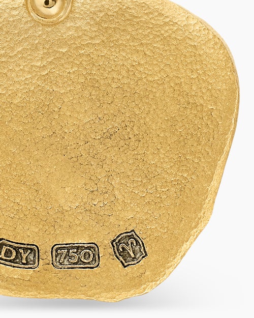 Mens Aries Amulet in 18K Yellow Gold, 17mm