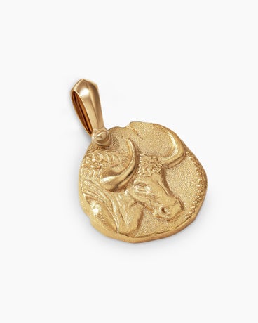 Taurus Amulet in 18K Yellow Gold, 27mm
