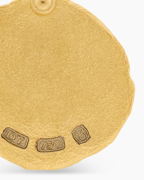 Mens Taurus Amulet in 18ct Yellow Gold, 17mm