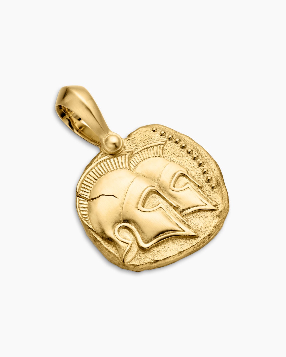 Mens Gemini Amulet in 18K Yellow Gold, 17mm