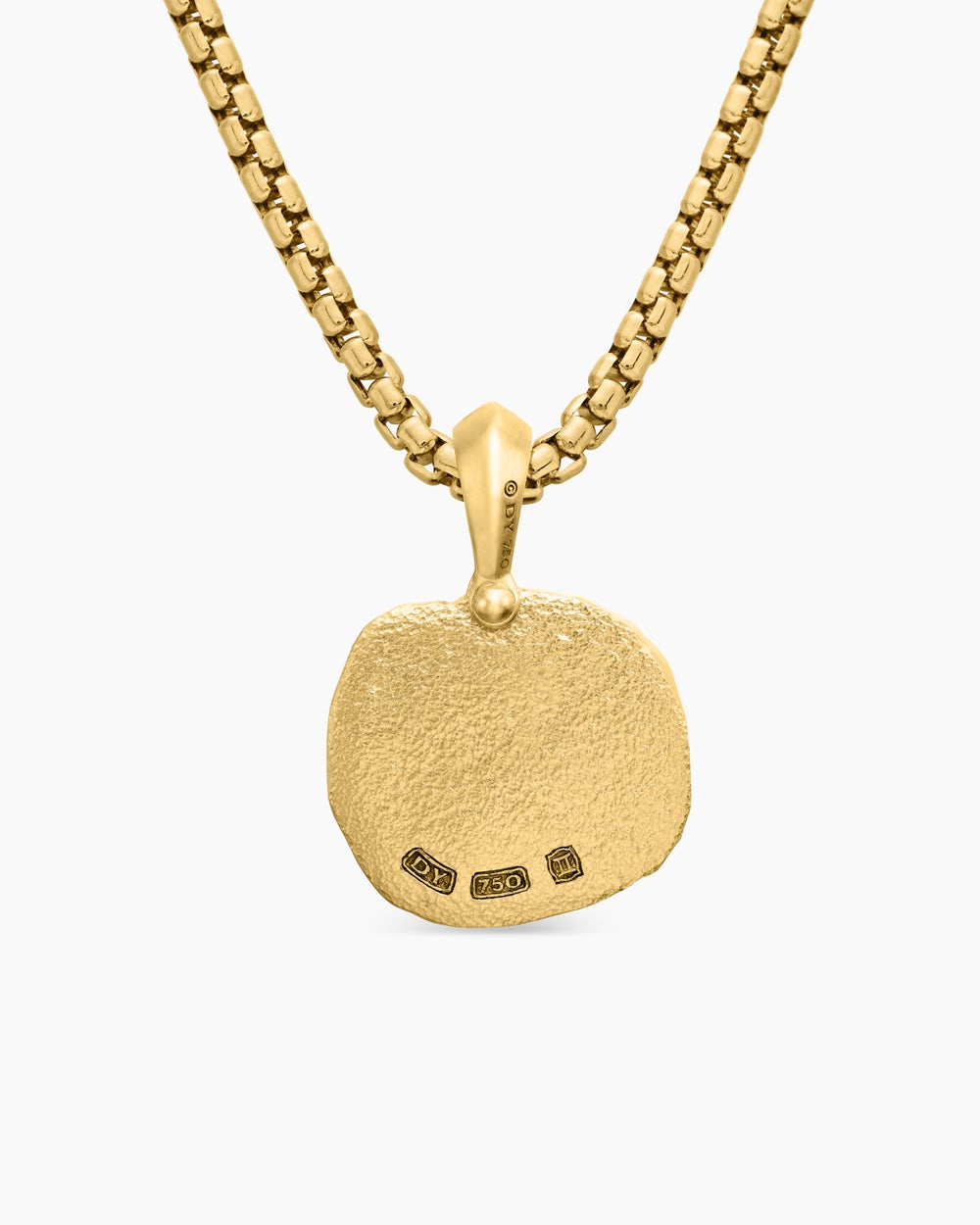Mens Gemini Amulet in 18K Yellow Gold, 17mm