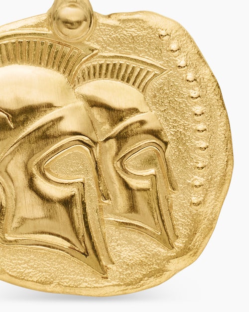 Mens Gemini Amulet in 18ct Yellow Gold, 17mm