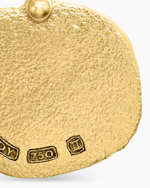 Mens Gemini Amulet in 18K Yellow Gold, 17mm
