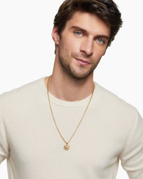 Amulette Gémeaux en or jaune 18 carats, 27 mm