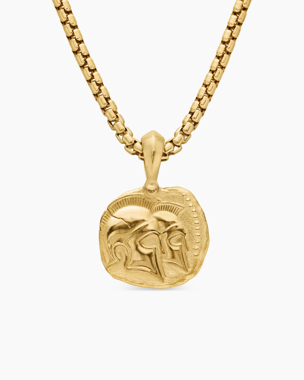 Mens Gemini Amulet in 18K Yellow Gold, 17mm