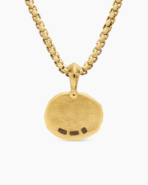 Mens Cancer Amulet in 18K Yellow Gold, 17mm