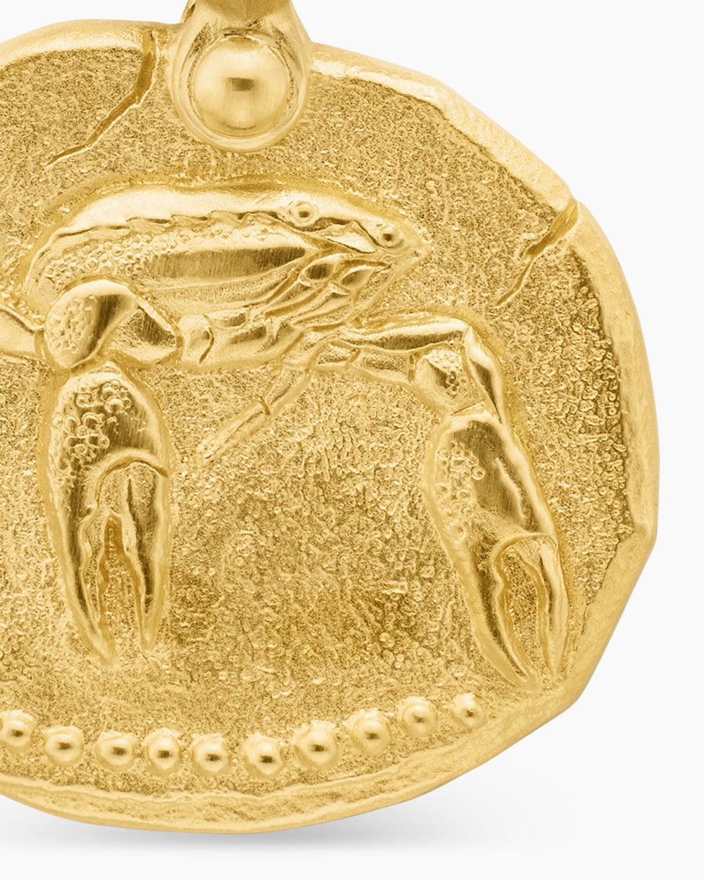 Amulette Cancer en or jaune 18 carats, 27 mm hommes