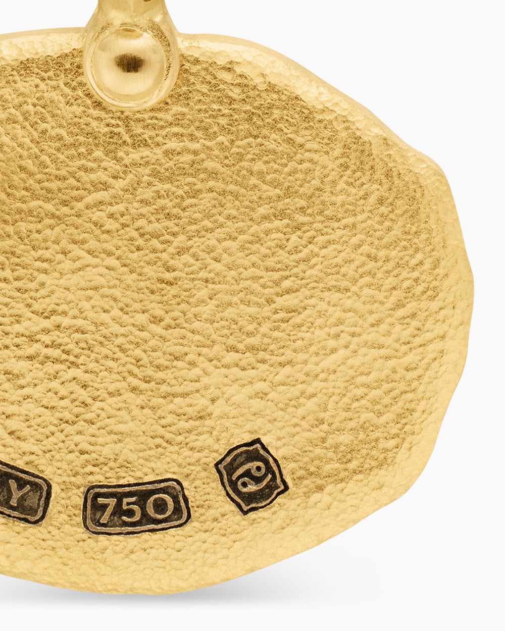 Amulette Cancer en or jaune 18 carats, 27 mm hommes