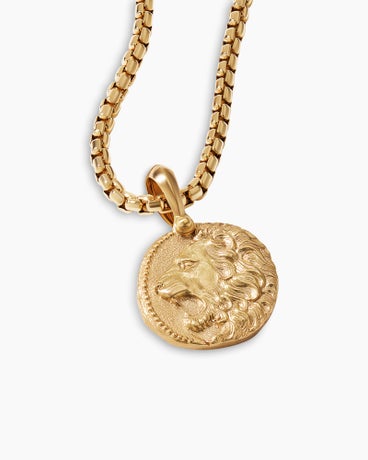 Leo Amulet in 18K Yellow Gold, 27mm