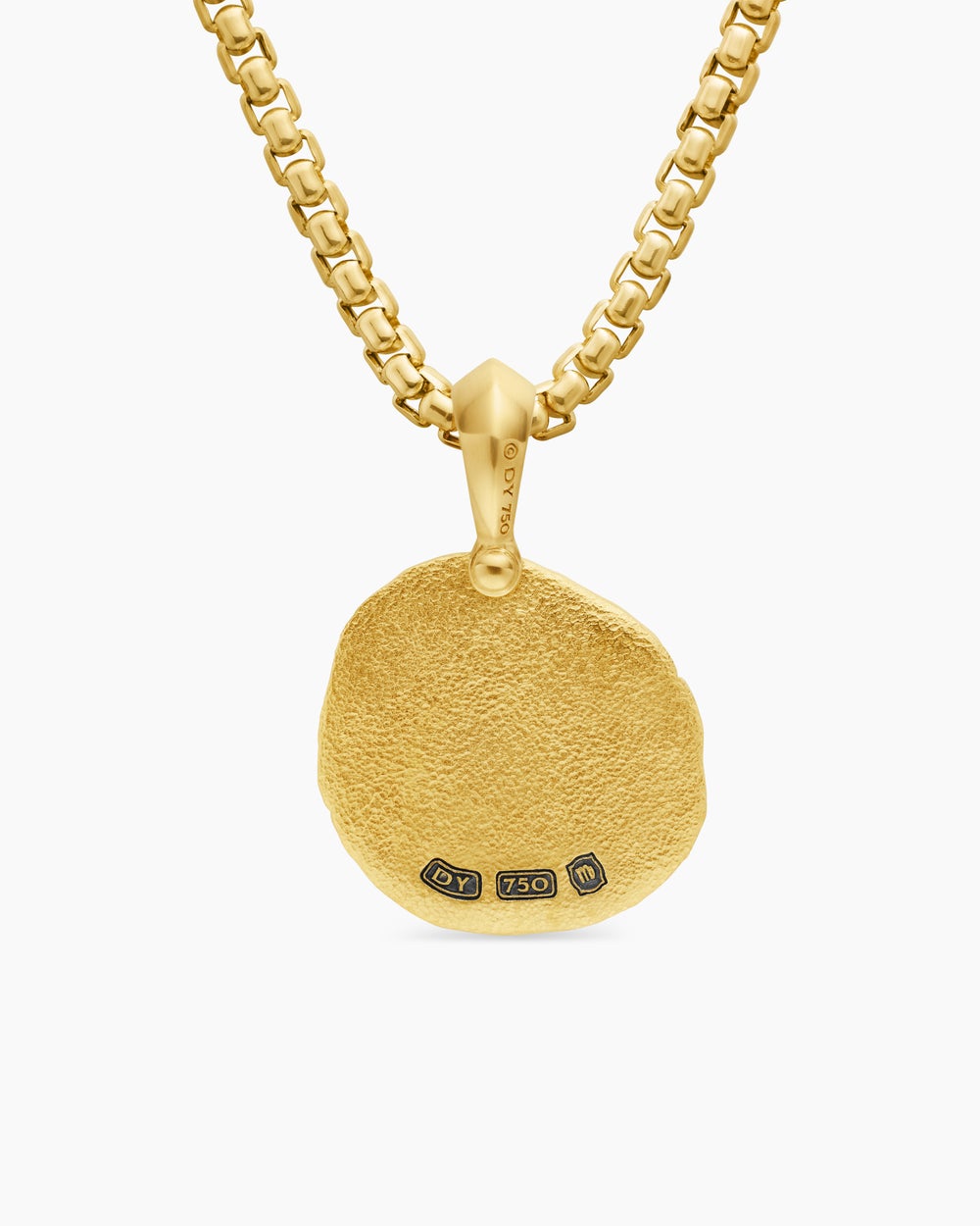 Mens Virgo Amulet in 18K Yellow Gold, 17mm