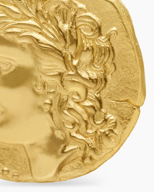 Mens Virgo Amulet in 18K Yellow Gold, 17mm