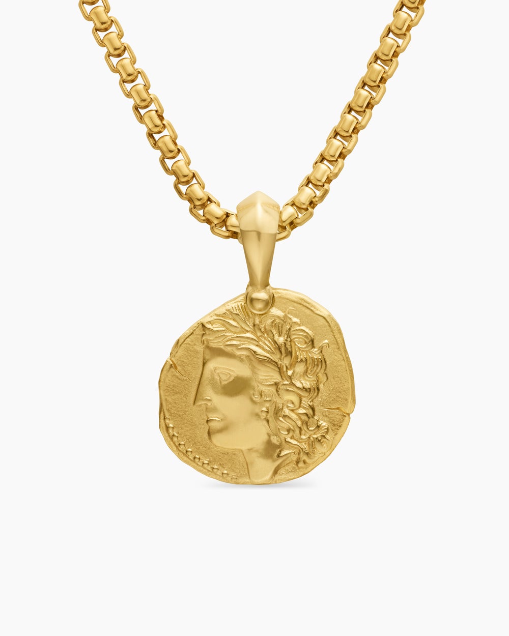 Mens Virgo Amulet in 18K Yellow Gold, 17mm