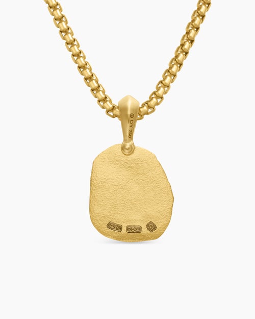 Mens Libra Amulet in 18K Yellow Gold, 17mm