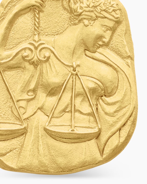 Amulette Balance en or jaune 18 carats, 27 mm