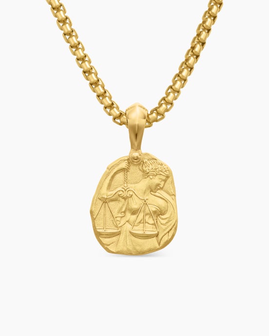 Libra Amulet in 18K Yellow Gold, 17mm
