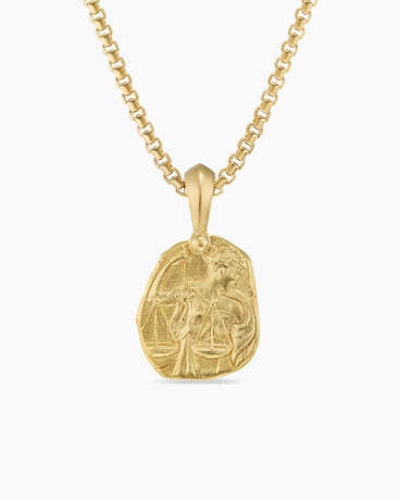 Libra Amulet in 18K Yellow Gold, 27mm