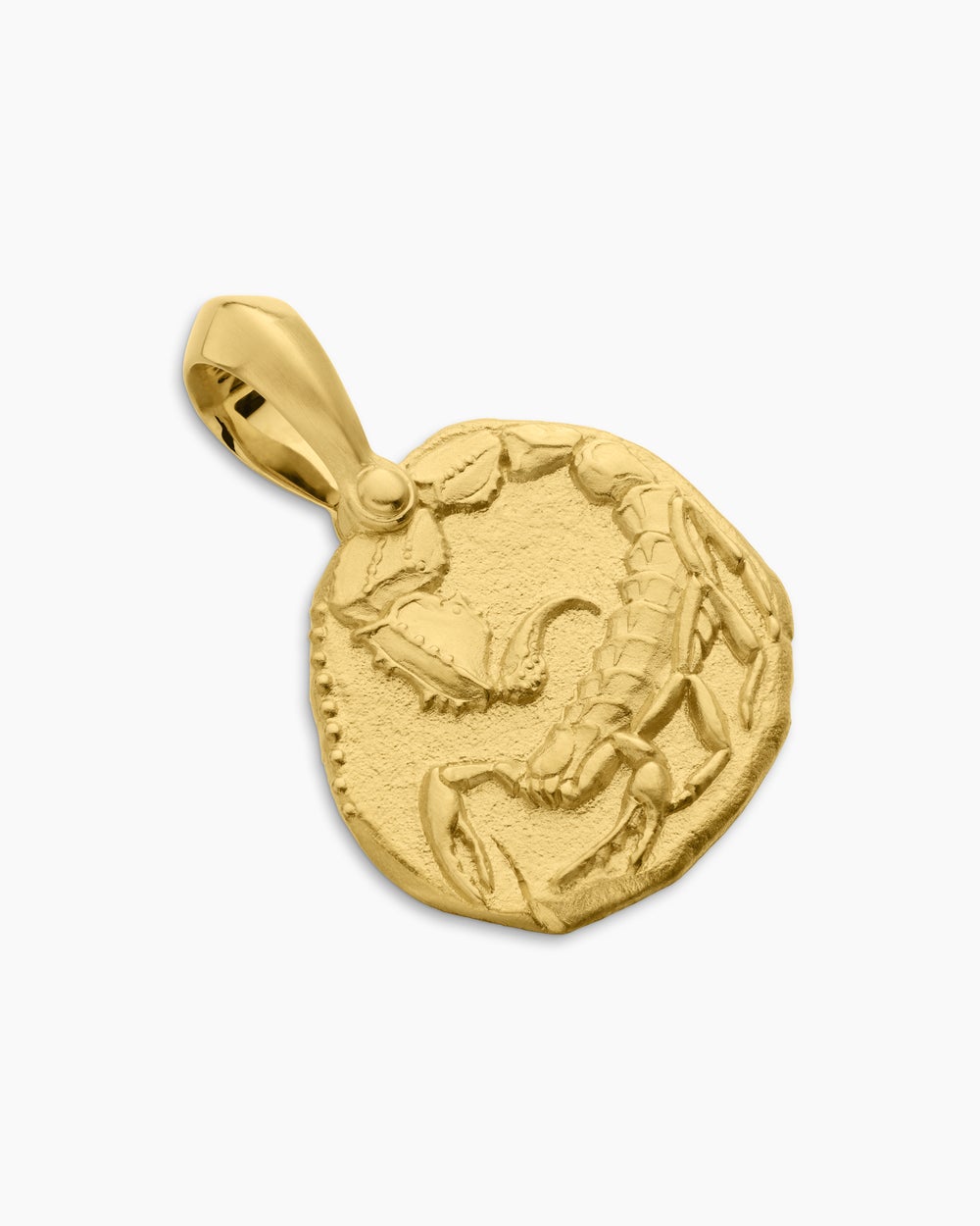 Amulette Scorpion en or jaune 18 carats, 17 mm homme
