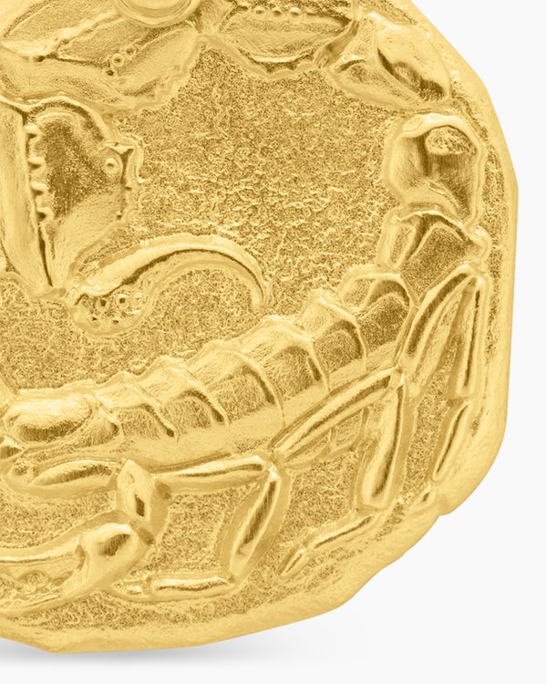 Amulette Scorpion en or jaune 18 carats, 27 mm
