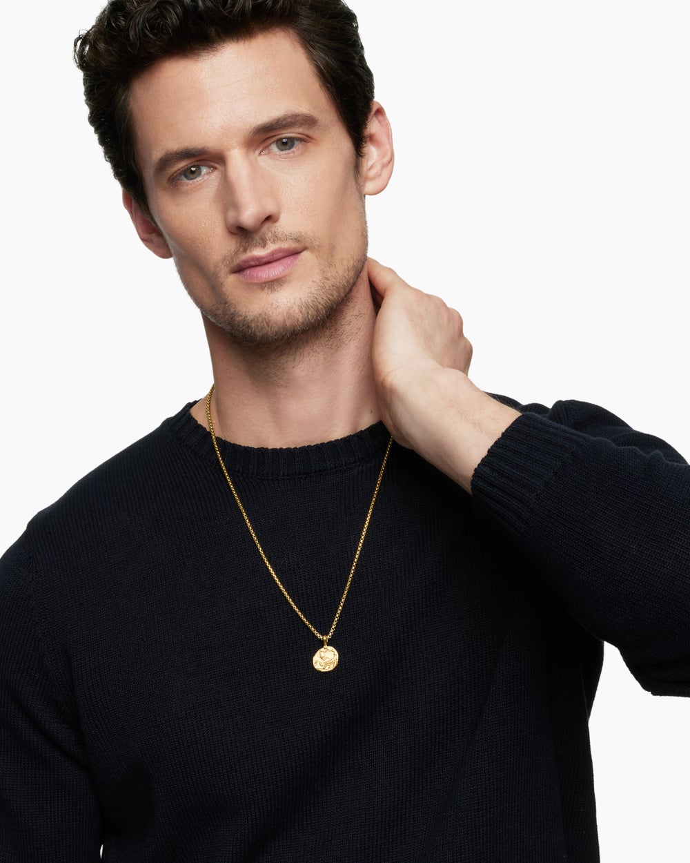 Amulette Scorpion en or jaune 18 carats, 17 mm homme