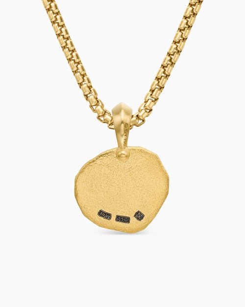 Mens Sagittarius Amulet in 18K Yellow Gold, 17mm