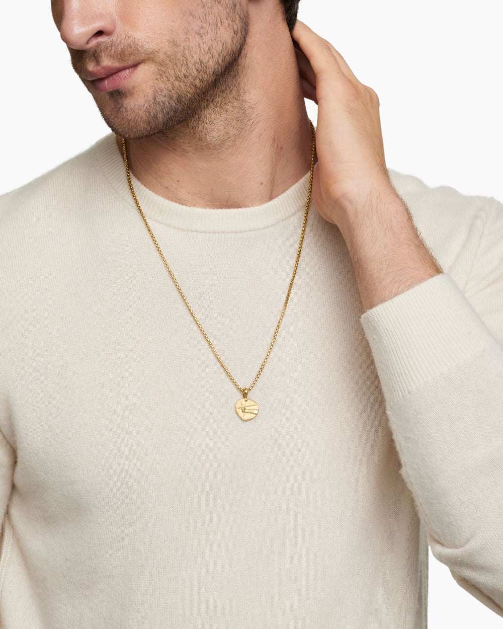 Amulette Sagittaire en or jaune 18 carats, 27 mm hommes