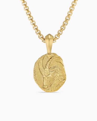 Capricorn Amulet in 18K Yellow Gold, 27mm