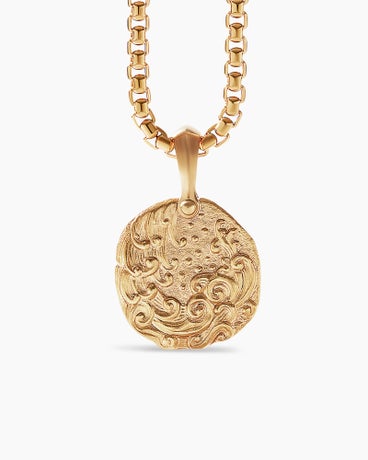 Aquarius Amulet in 18K Yellow Gold, 27mm