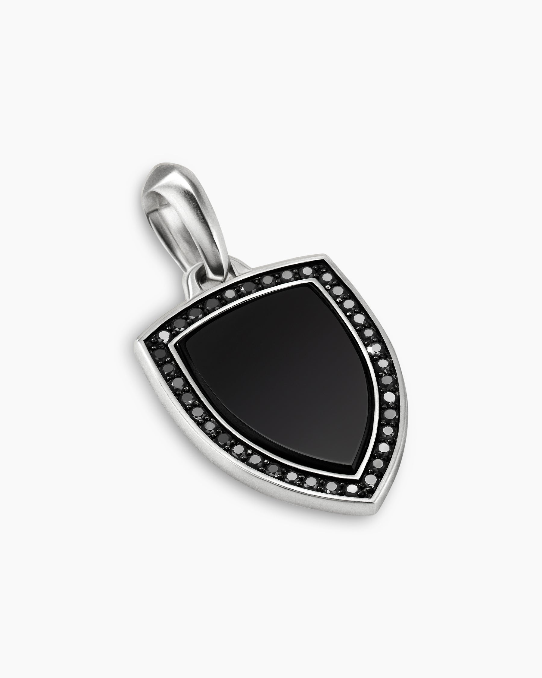 Shield Amulet in Sterling Silver with Black Onyx and Black Diamonds, 27mm |  David Yurman
