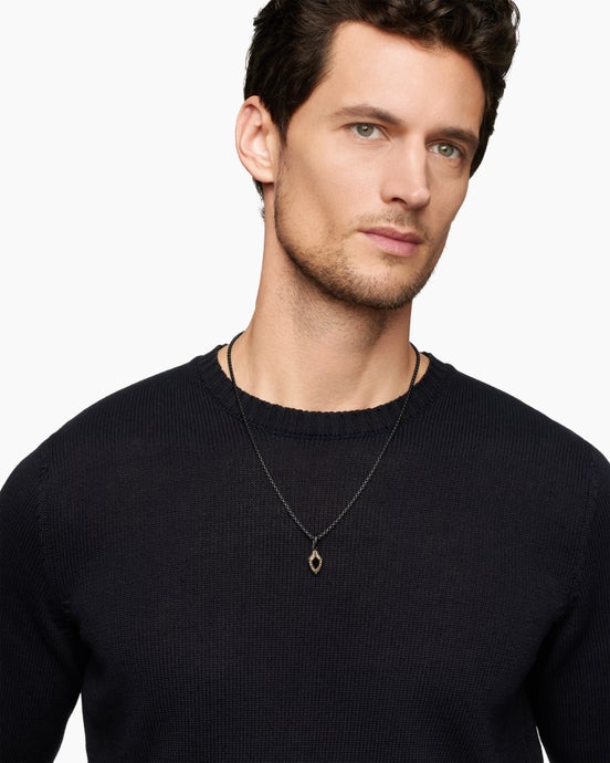 Armory Gothic Amulet in Black Titanium with 18K Yellow Gold, 22.6mm