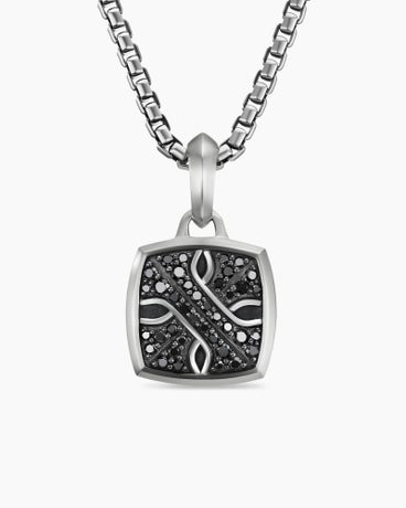 Armory® Amulet in Sterling Silver with Black Diamonds, 28.3mm